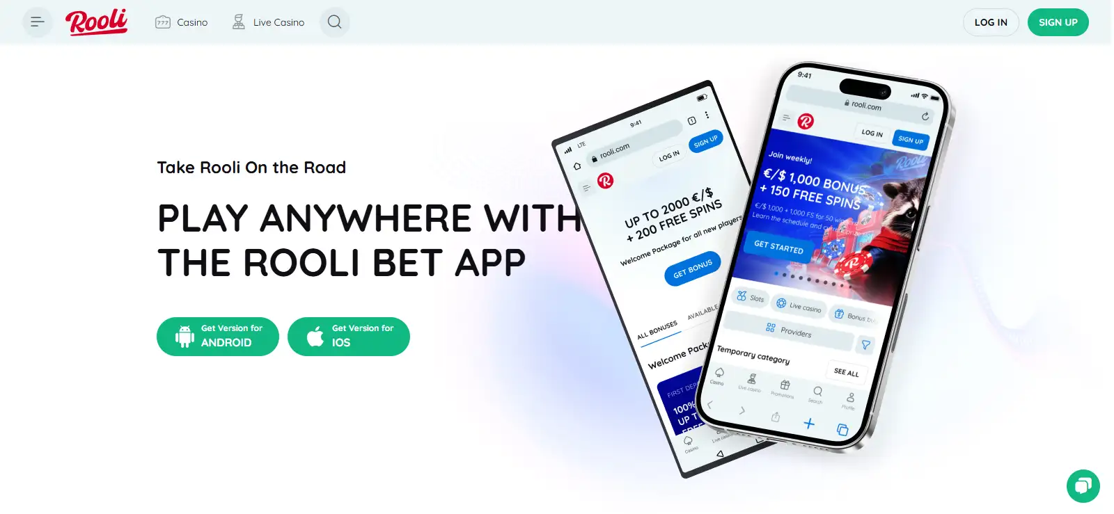 Rooli mobile install instructions or the Australian Rooli Casino Rewards App Store listing