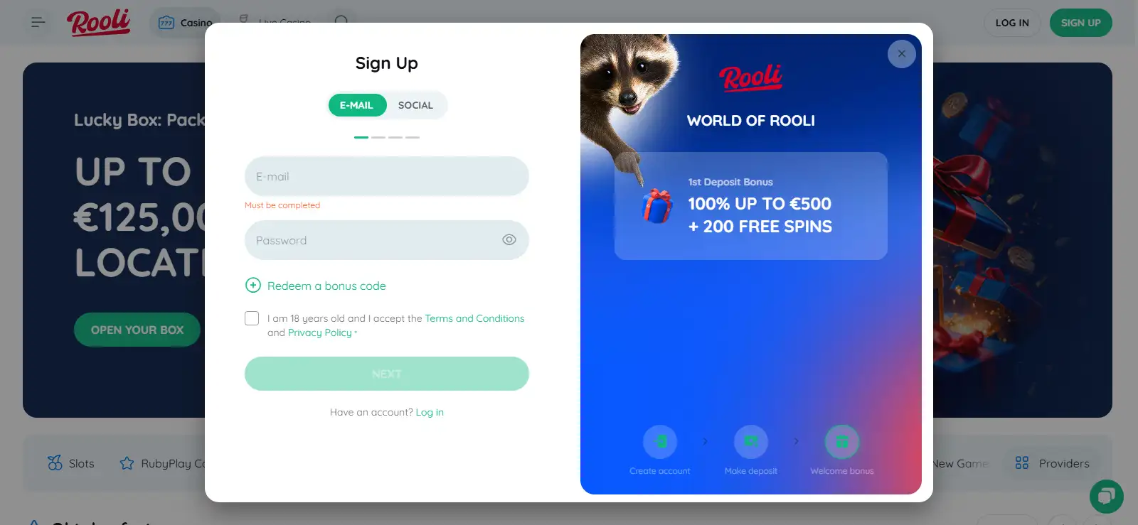 Rooli Casino Registration Australia – Account Setup, Login and AUD